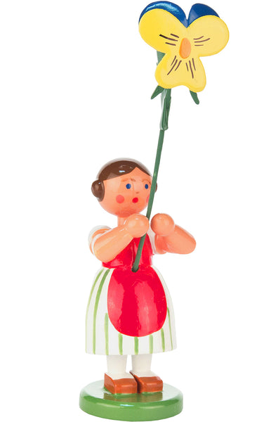 Dregano Easter Figurine ~ Pansy Flower