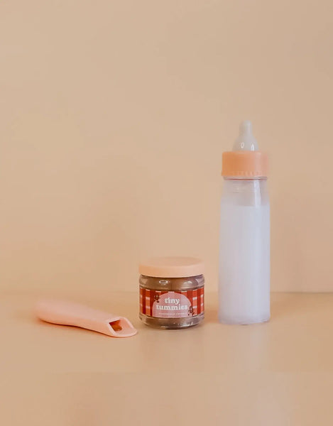 Tiny Harlow - Puree and Milk Bottle set - Gingerbread!