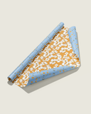 re:mused studio - California Poppy Gift Wrap Sheet-Double Sided: Roll of 3 Sheets