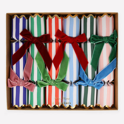 Meri Meri - Stripe Velvet Bow Crackers