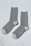 Le Bon Shoppe - Wool Waffled Socks (wholesale): Stone / Cream