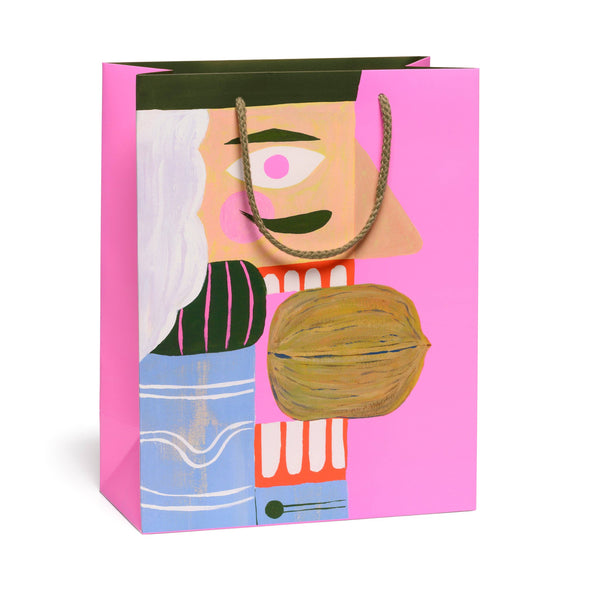 Red Cap Cards - Nutty or Nice large gift bag: Large