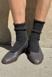 Le Bon Shoppe - Linen Scallop Socks - (wholesale): Pale Blue