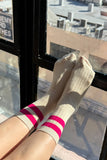 Le Bon Shoppe - Her Socks - Varsity: Pink Stripe