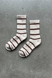 Le Bon Shoppe - Striped Boyfriend Socks: Flax Stripe