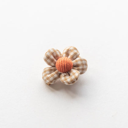 Tangle Shiny Stars - Gingham Flower Hair Clip | Beige