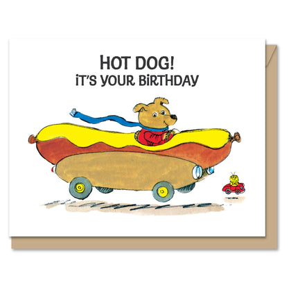 Maginating - A2/4.25" x 5.5" | Birthday Greeting Card | Hot Dog Birthday