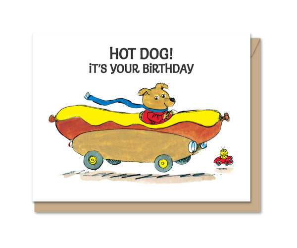 Maginating - A2/4.25" x 5.5" | Birthday Greeting Card | Hot Dog Birthday
