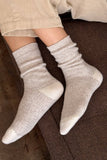 Le Bon Shoppe - Wool Waffled Socks (wholesale): Stone / Cream
