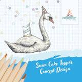 Camp Hollow - Swan Cake Topper