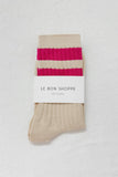 Le Bon Shoppe - Her Socks - Varsity: Pink Stripe