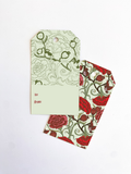 re:mused studio - Carnation Pomegranate Gift Tags 2x3.5