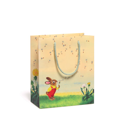 Red Cap Cards - Richard Scarry Bunny and Dandelion medium gift bag: Medium