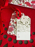 re:mused studio - Carnation Pomegranate Gift Tags 2x3.5