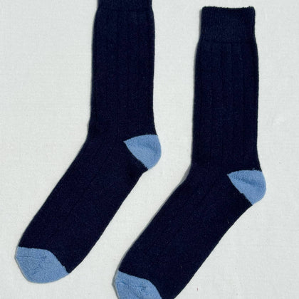 Le Bon Shoppe - Extended Cashmere Classic Socks: Navy