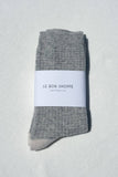 Le Bon Shoppe - Wool Waffled Socks (wholesale): Stone / Cream