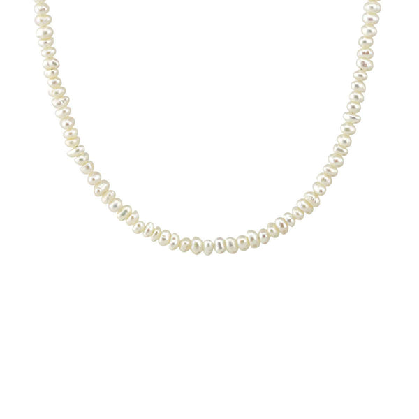 Kris Nations - Seed Pearl Necklace: Gold-Filled