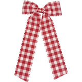 Winn and William - Gingham Long-tail bow: Red / Medium