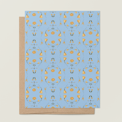 re:mused studio - California Poppy A2 Greeting Card: Single card