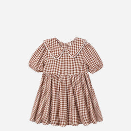 Rylee + Cru Camille Dress Brick Check