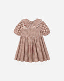 Rylee + Cru Camille Dress Brick Check