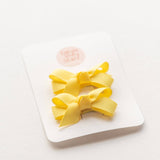 Tangle Shiny Stars - Yellow Little Bow Hair Snap Clips