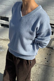 Le Bon Shoppe - Abby Cotton V-Neck Sweater (3XS/S - 2M/L): Cornflower (3XS/S -2M/L)