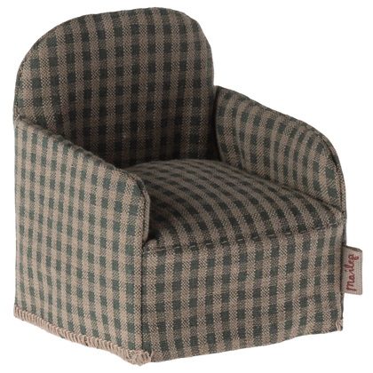 Maileg Green Checker Mouse Chair