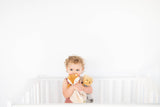 Pearhead - Bear Snuggle Blanket, Organic Cotton Muslin Lovey