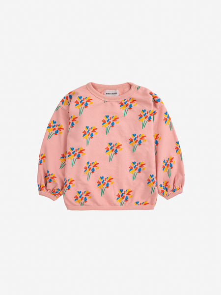 Bobo Choses Baby Fireworks All Over Sweatshirt ~ Pink