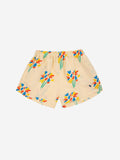 Bobo Choses Fireworks All Over Woven Shorts ~ Light Yellow