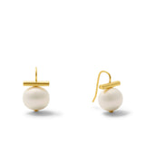 Pebble Pearls Earrings~ Medium: Salmon Coral