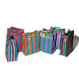 Puebco - RECYCLED PLASTIC STRIPE BAG - Rectangle D15: Red x Blue