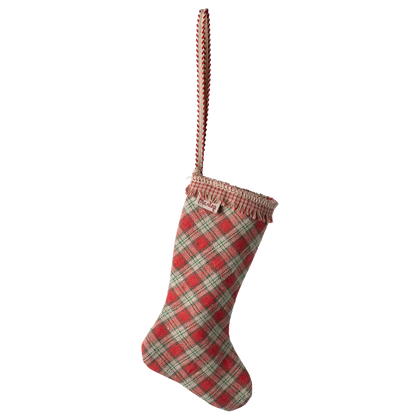 Maileg Stocking Red Checker Ornamen