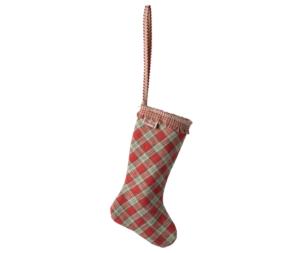 Maileg Stocking Red Checker Ornamen