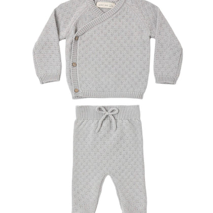 Quincy Mae Knit Wrap Set ~ Cloud