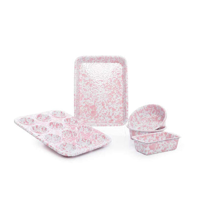 Crow Canyon Home - Splatter Enamelware Kid's First Bake Set: Pink Splatter