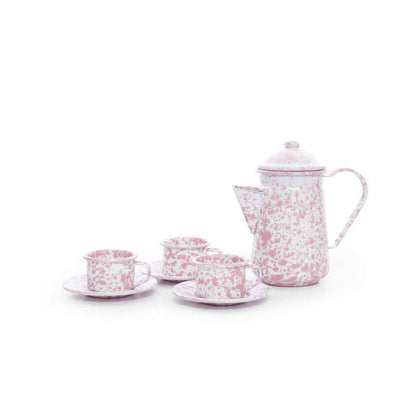 Crow Canyon Home - Splatter Enamelware Kid's Tea: Pink Splatter
