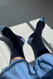 Le Bon Shoppe - Extended Cashmere Classic Socks: Navy