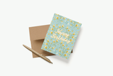 re:mused studio - Twining Floral Birthday A2 Greeting Card