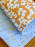 re:mused studio - California Poppy Gift Wrap Sheet-Double Sided: Roll of 3 Sheets