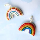 Ornaments 4 Orphans - Rainbow Embroidered Wool Christmas Ornament: Muted Pastel