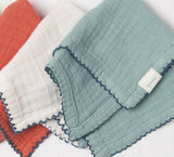 Babette - Washcloth-3 pack: Apricot-White-Peony