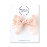 Modern Piggy - Bloom - Pink | Tulle Bow: Alligator Clip