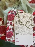 re:mused studio - Carnation Pomegranate Gift Tags 2x3.5
