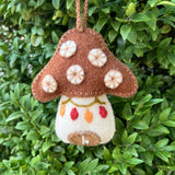 Ornaments 4 Orphans - Mushroom House Embroidered Wool Christmas Ornament