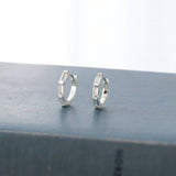 Kris Nations - Baguette Huggie Hoop Earrings: 18K Gold Vermeil