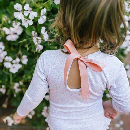 Minnow Girls Antique Floral Rashguard