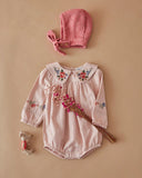 Emile at Ida Emb Baby Romper ~ Roseau