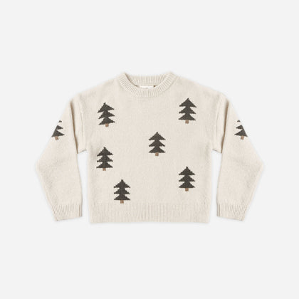 Rylee + Cru Aspen Sweater ~ Tree Jacquard